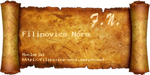 Filipovics Nóra névjegykártya