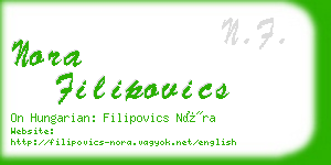 nora filipovics business card